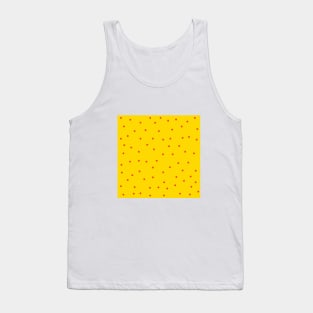 Orange Polka Dots on Yellow Background Tank Top